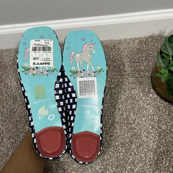 Irregular Choice Flats Thatcher Weaved Red White Blue Pump Shoes Size 9 New - Picture 5 of 6
